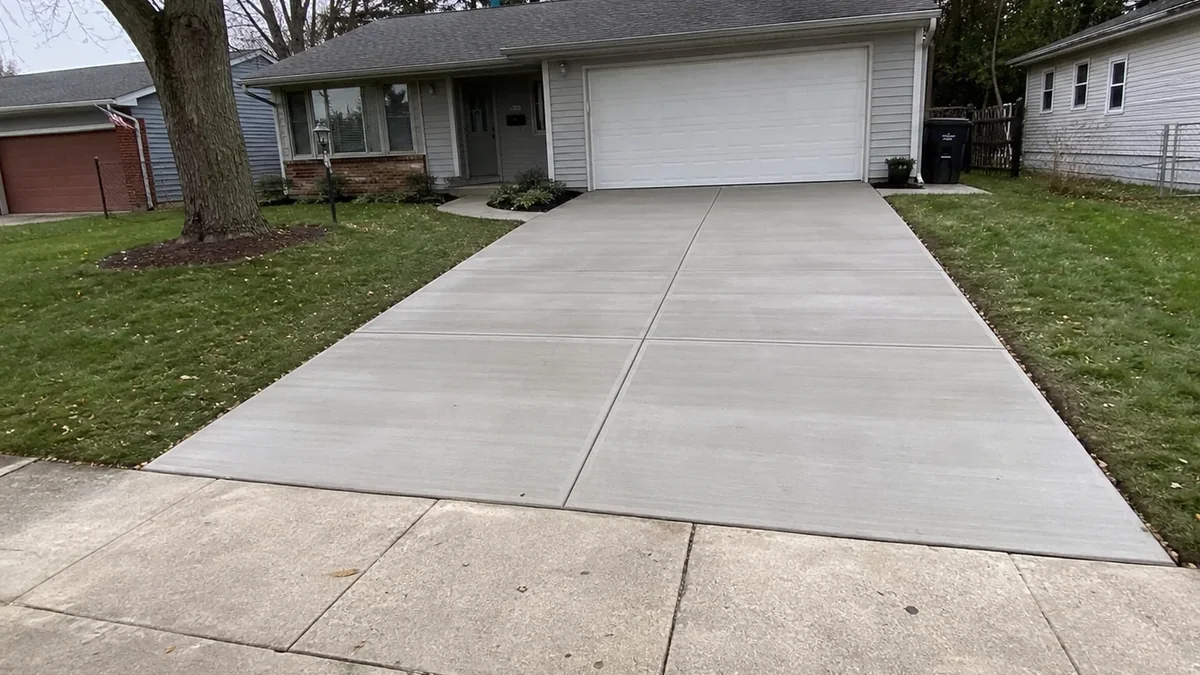 Concrete driveway replacement South Bend Indiana St Joseph County Michiana lake-effect snow freeze-thaw base prep